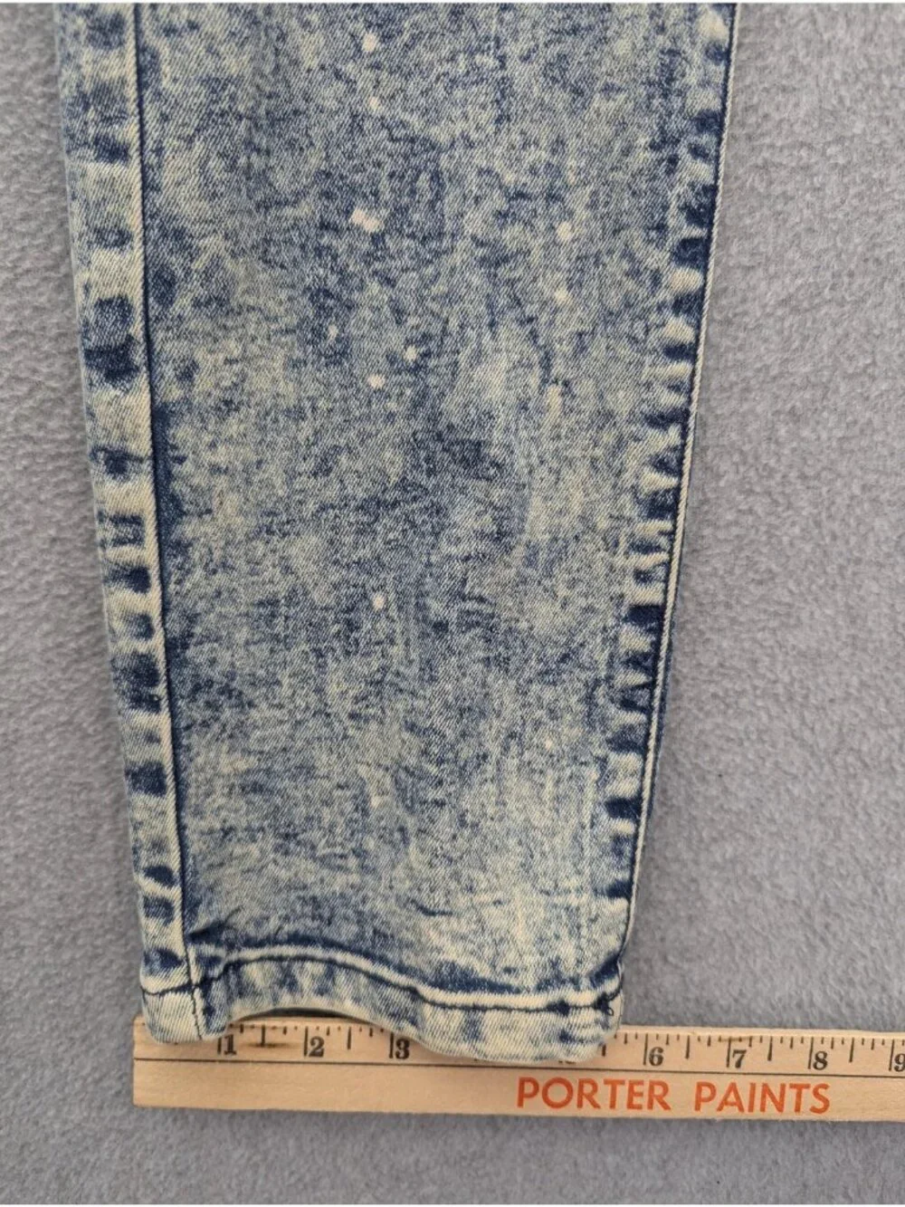 Reason U1-401X Jeans Mens 28x32 Blue Acid Wash Moto Distressed Stretch Denim
